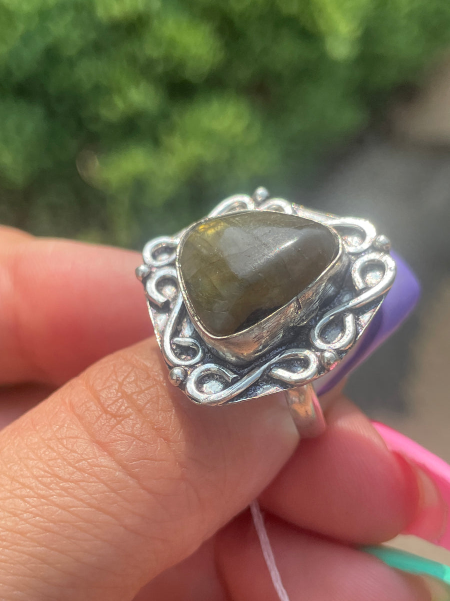 Labradorite Sterling silver ring size 7.5