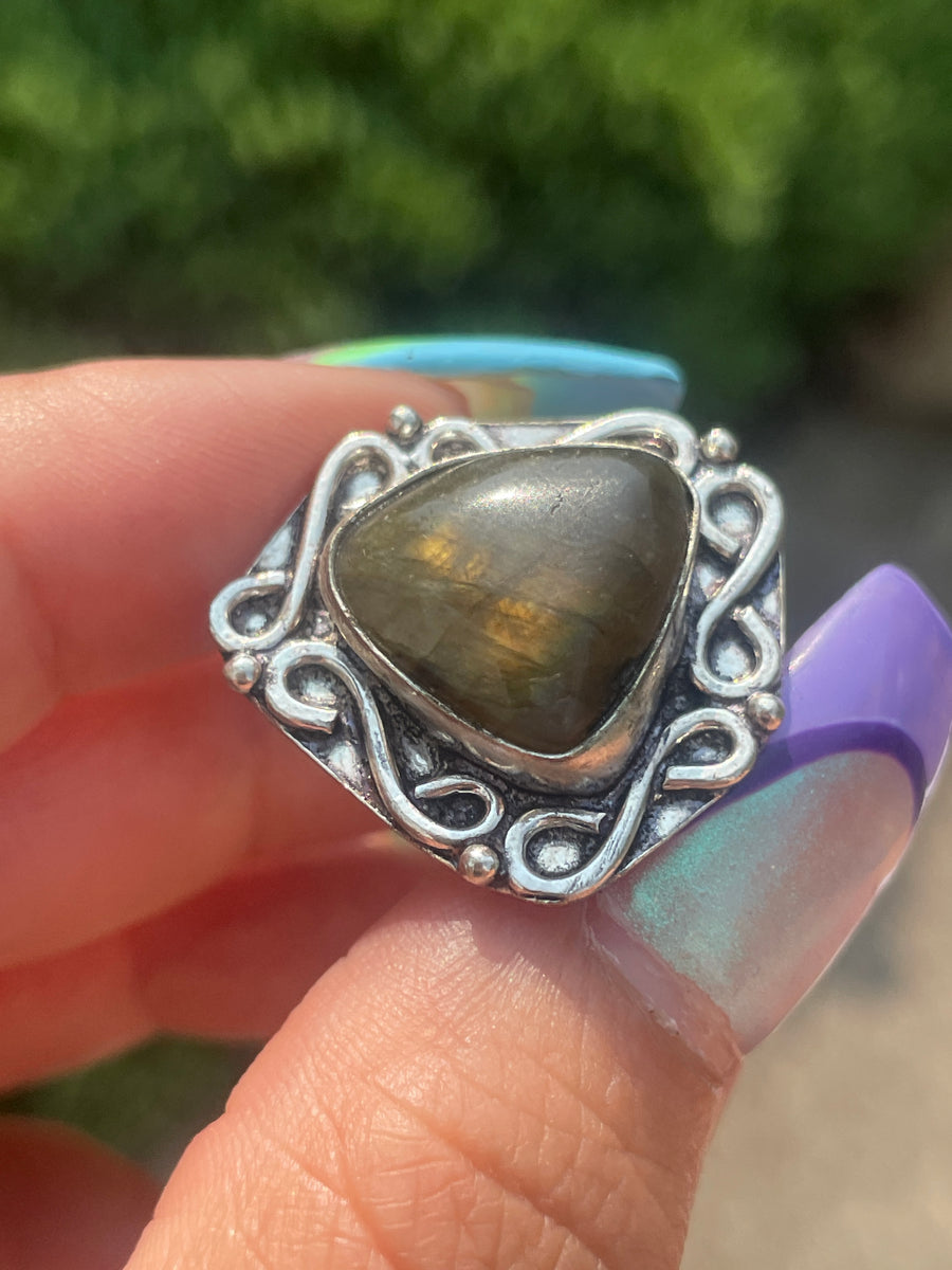 Labradorite Sterling silver ring size 7.5