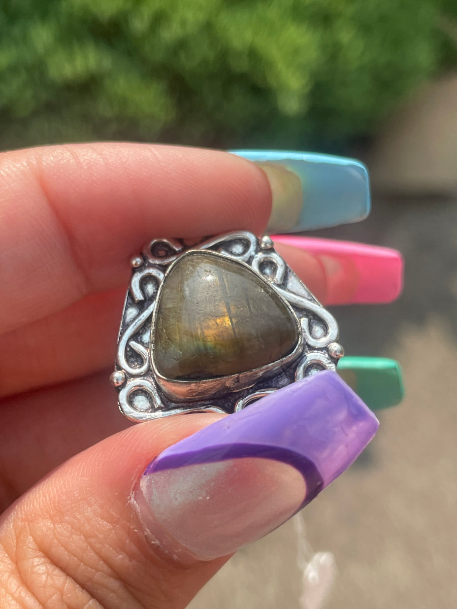 Labradorite Sterling silver ring size 7.5