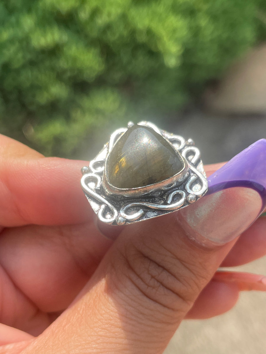 Labradorite Sterling silver ring size 7.5