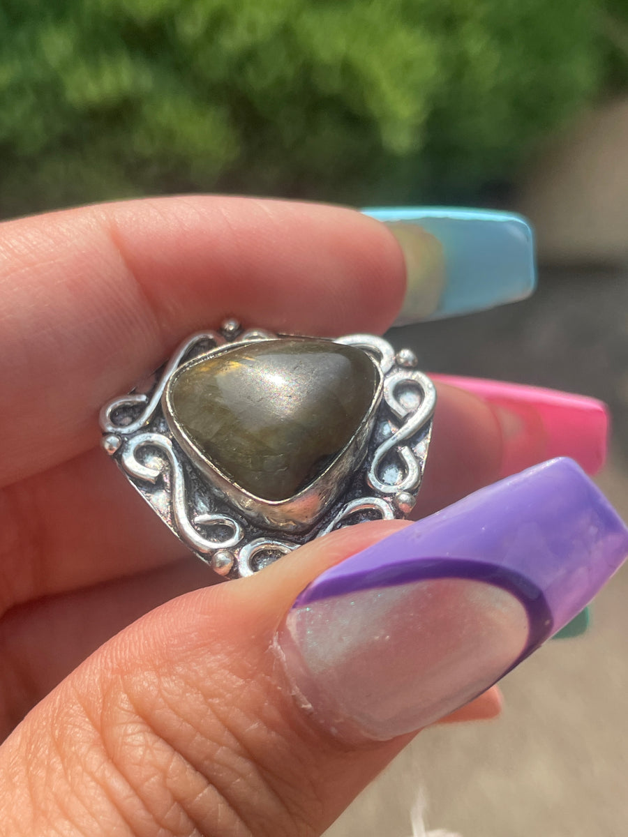 Labradorite Sterling silver ring size 7.5