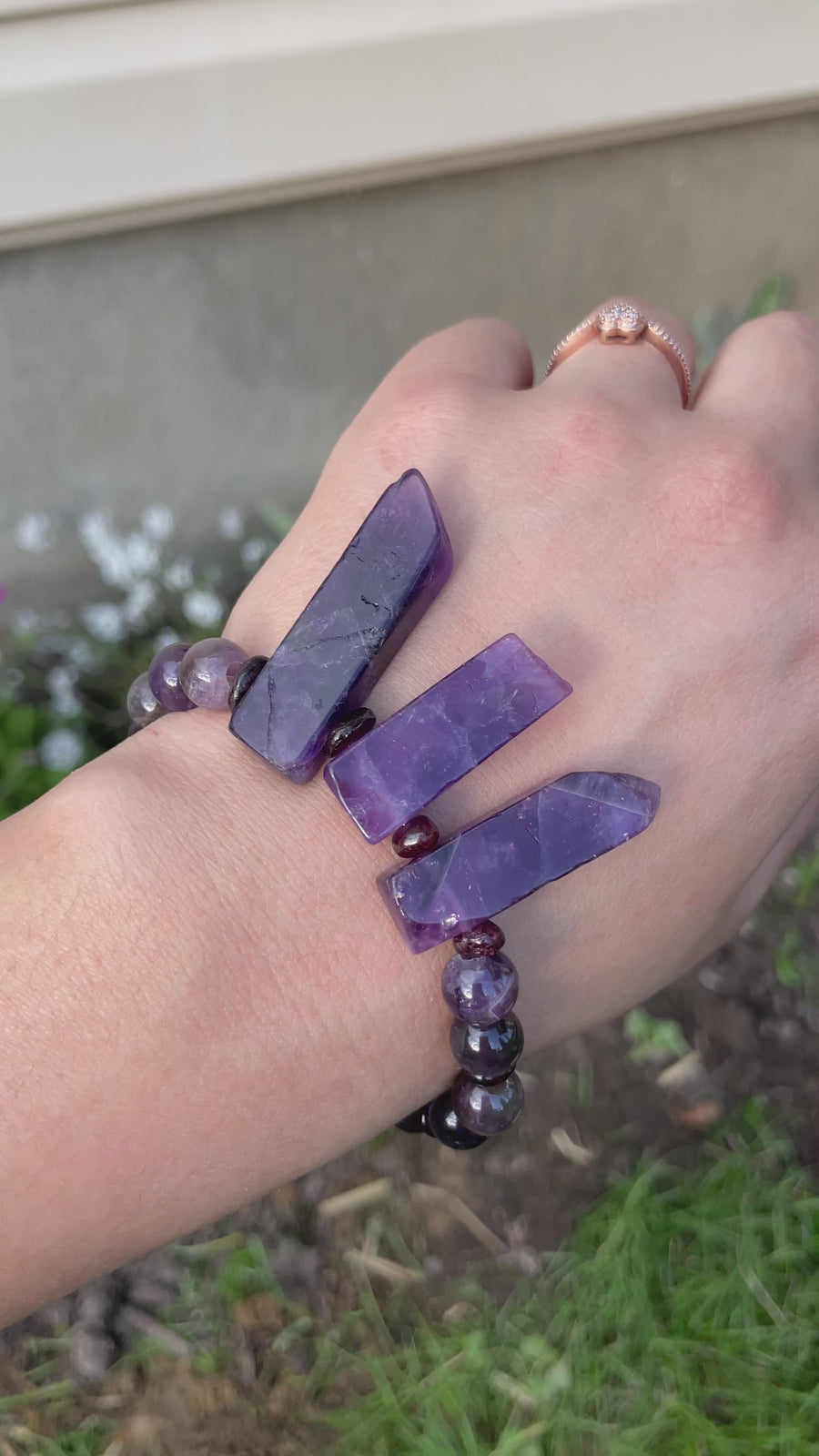 Amethyst and Garnet bracelet