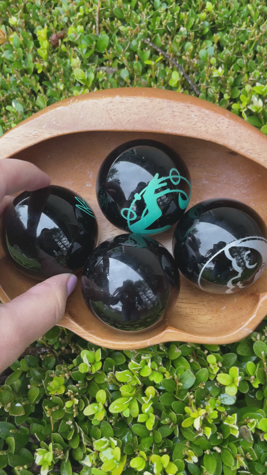 Black Obsidian carved sphere with crystal stone stand choose your design